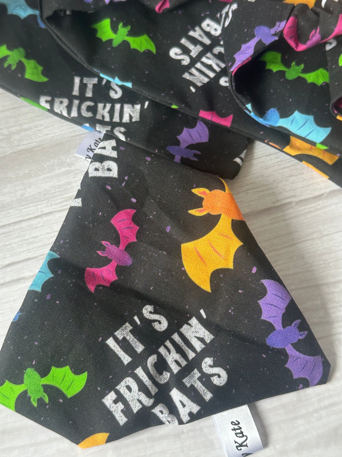 Cotton Pet Scrunchie Bandana - It’s Frickin’ Bats