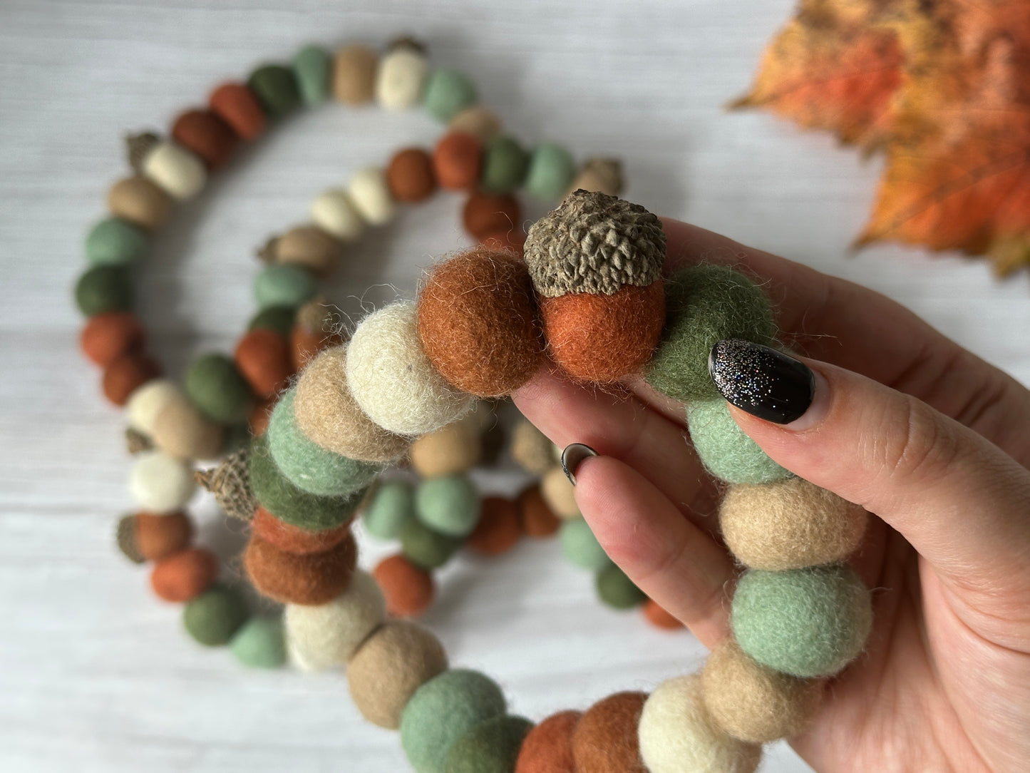 PomPom Pet Collar - Acorns