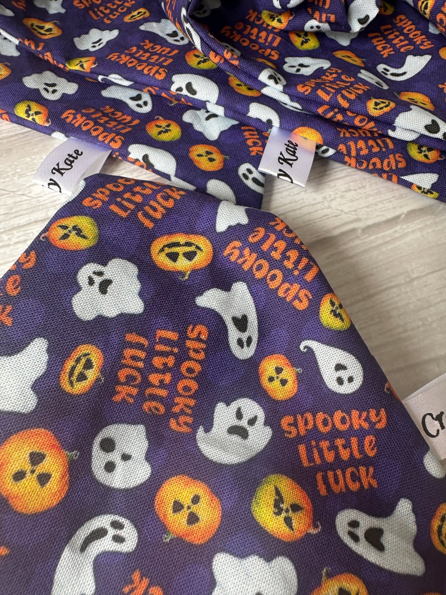 Cotton Pet Scrunchie Bandana - Spooky Little F***er