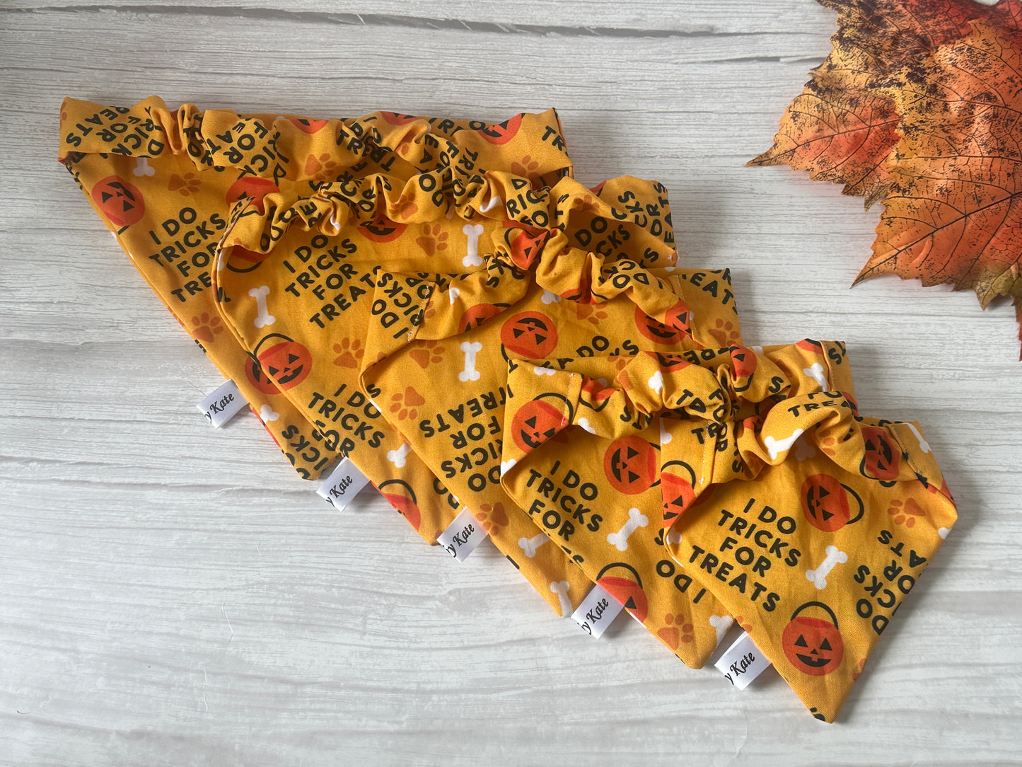 Cotton Pet Scrunchie Bandana - Trick or Treat
