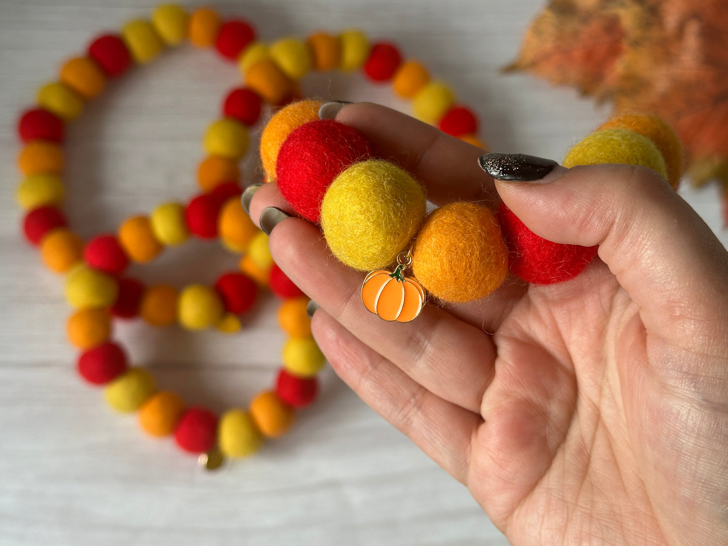 PomPom Pet Collar - Pumpkin vibes