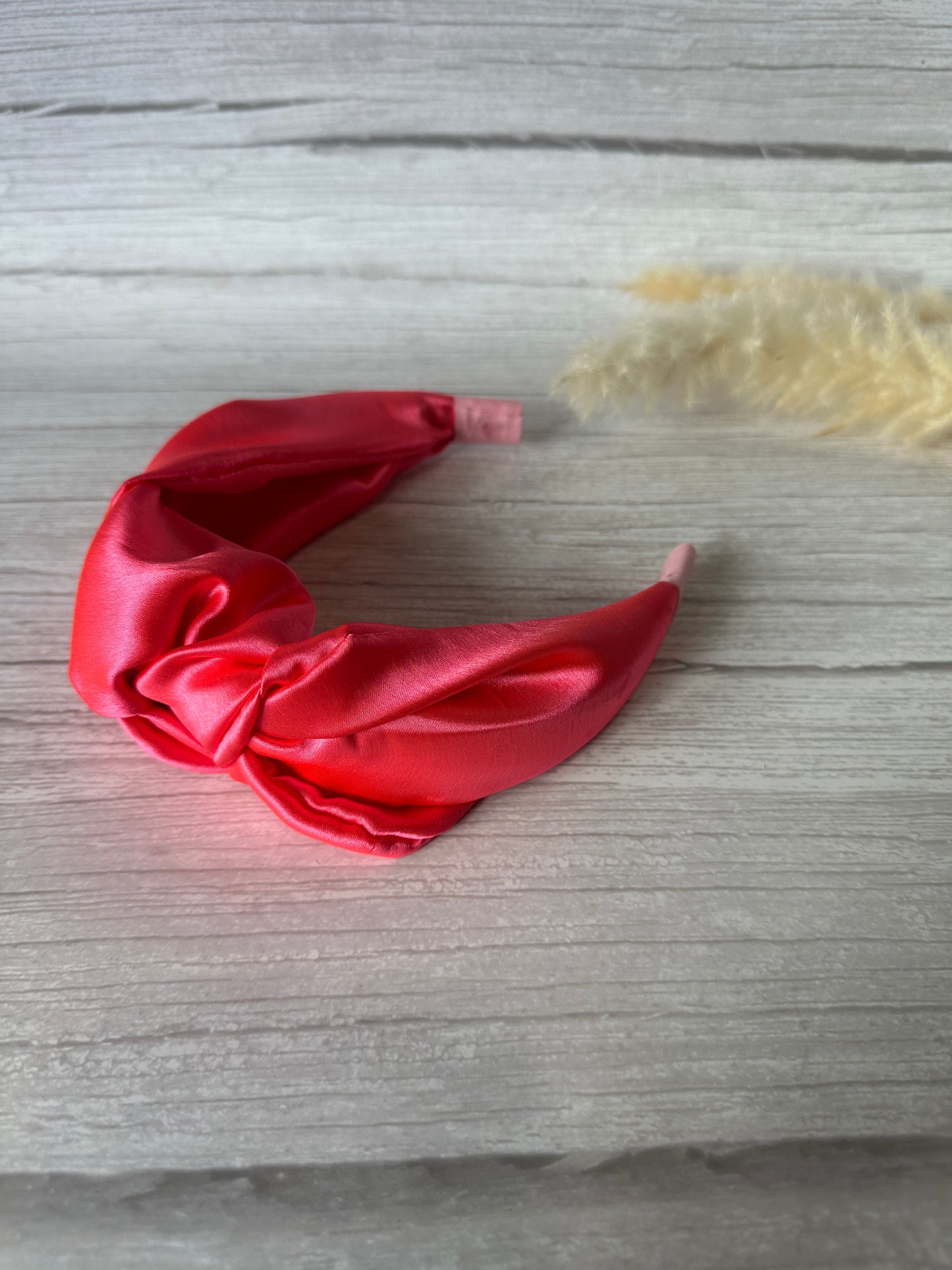 Silk Knotted Headband - Pink