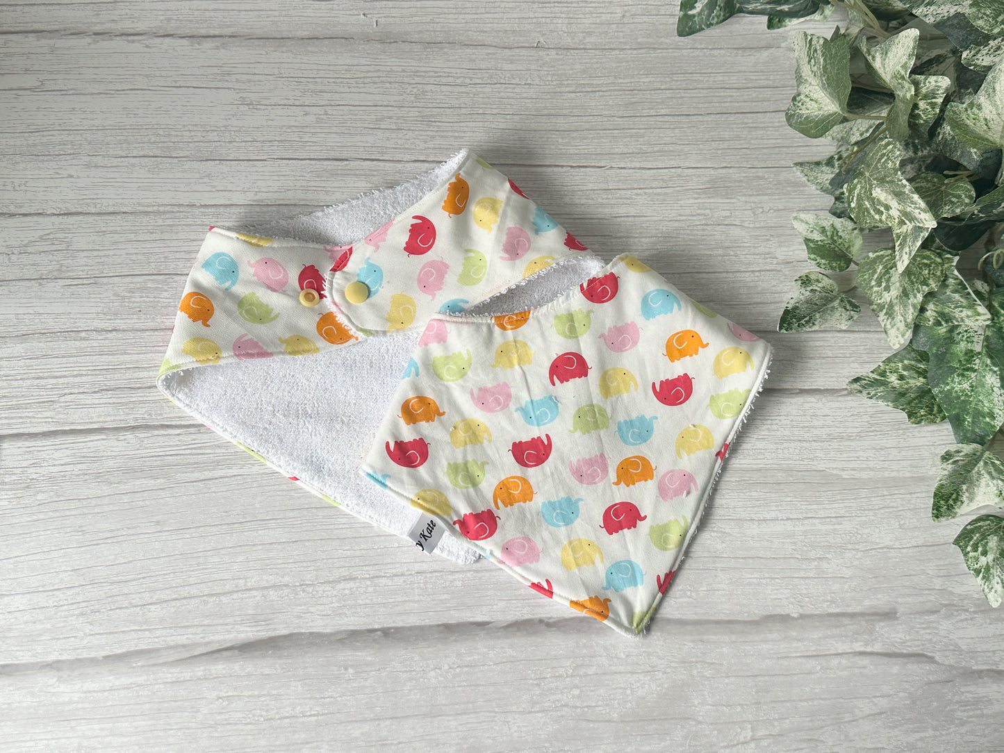 Cotton & Terry Towelling Baby Sets - Rainbow Elephant