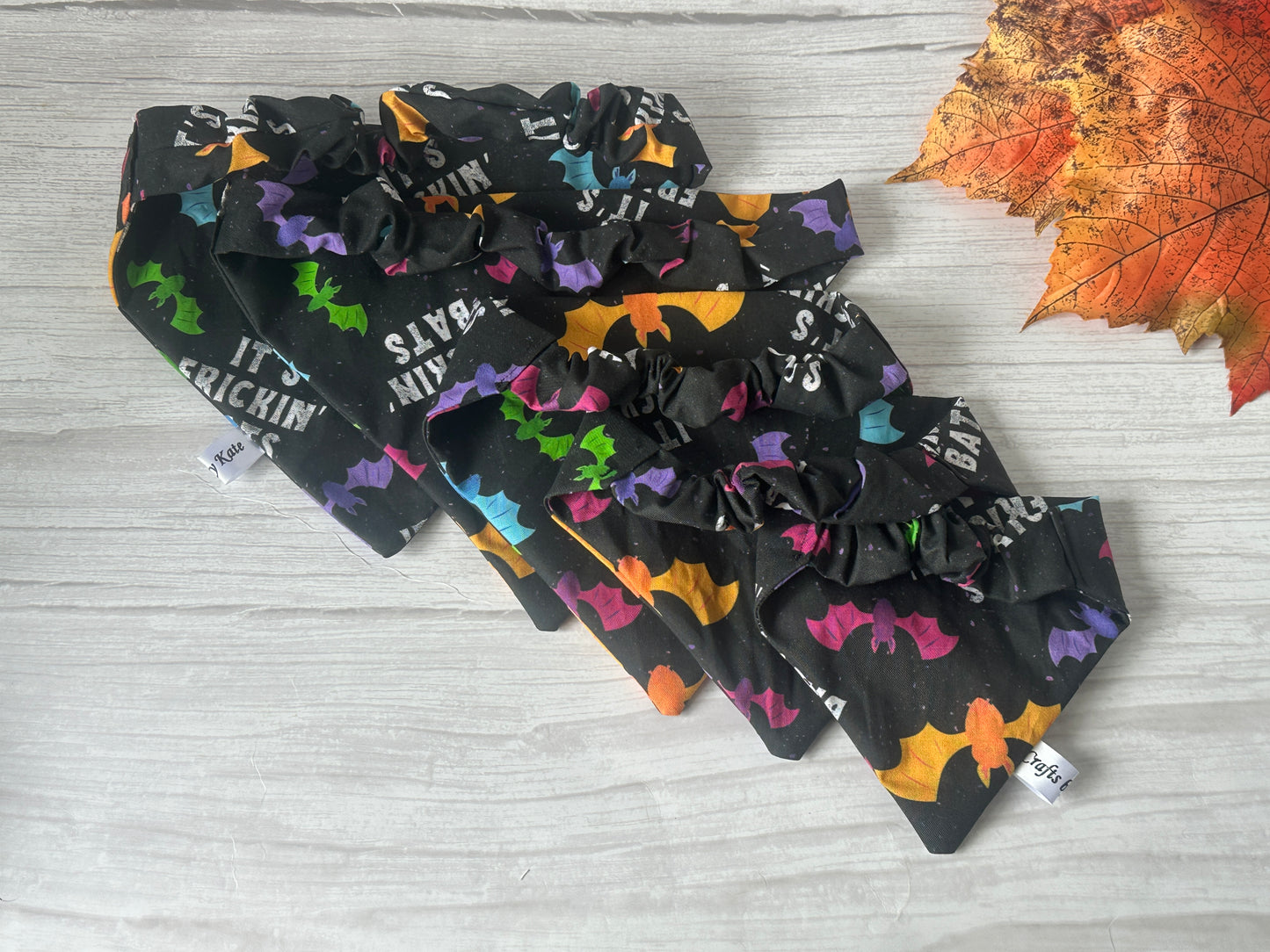 Cotton Pet Scrunchie Bandana - It’s Frickin’ Bats