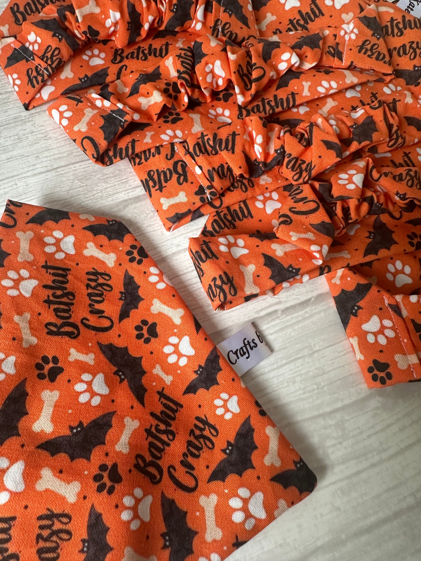 Cotton Pet Scrunchie Bandana - Batshit Crazy