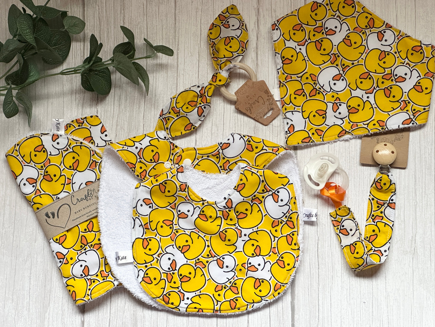 Cotton & Terry Towelling Baby Sets - Rubber Ducks