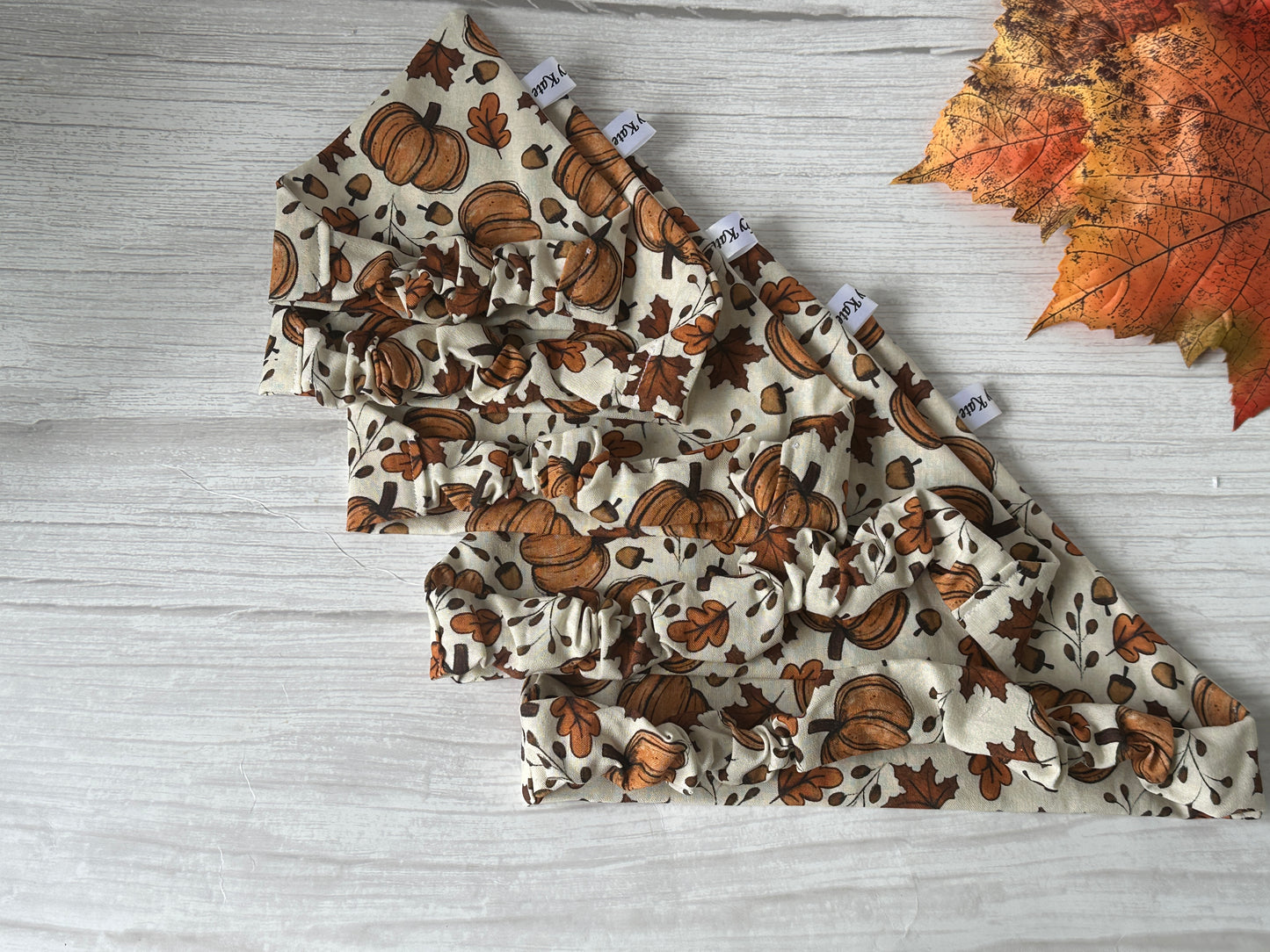 Cotton Pet Scrunchie Bandana - Pumpkin Cottage