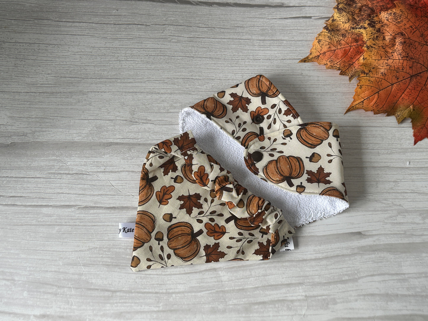 Cotton Pet Scrunchie Bandana - Pumpkin Cottage