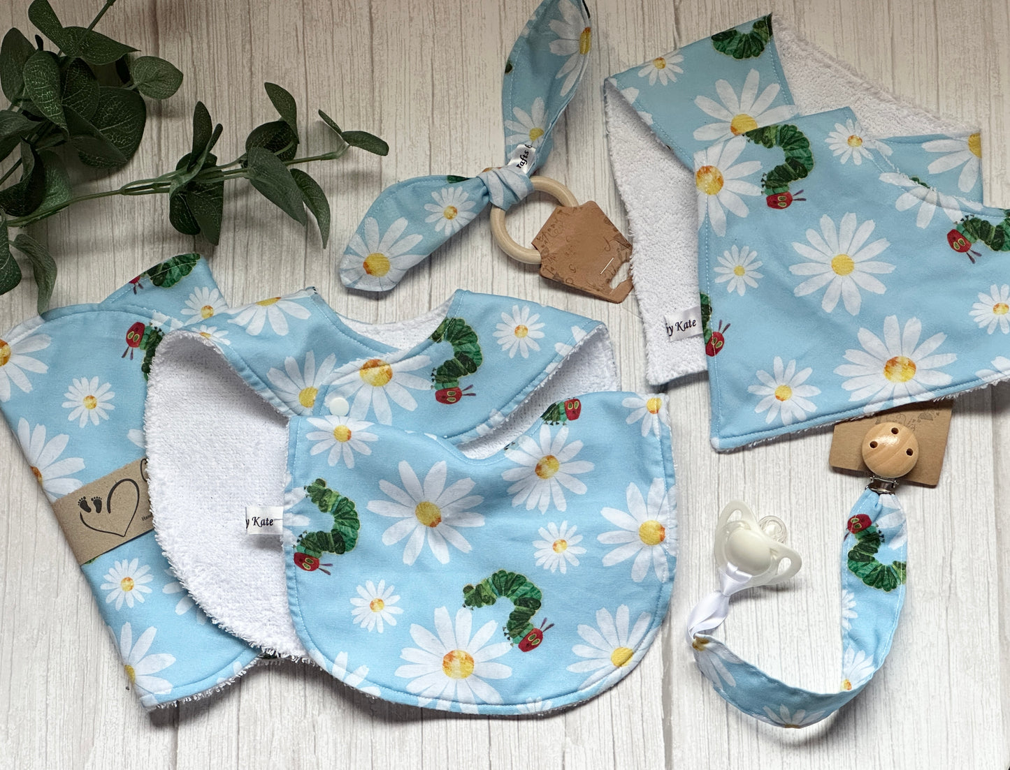 Cotton & Terry Towelling Baby Sets - Hungry Caterpillar in Spring