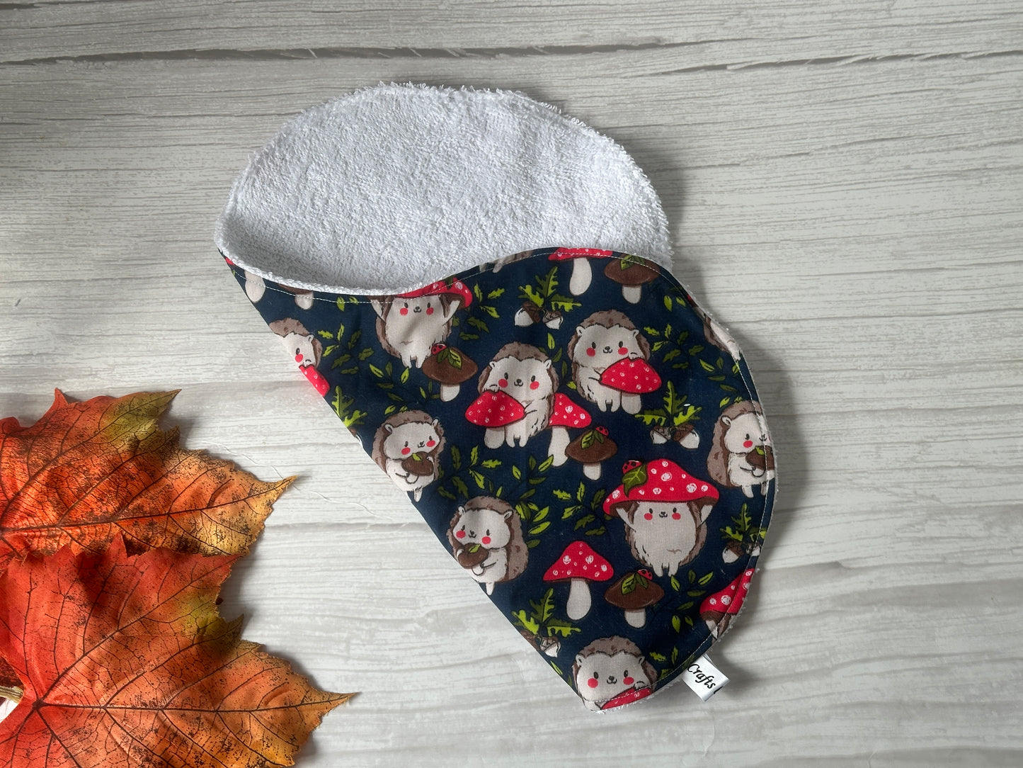 Cotton & Terry Towelling Baby Sets - Mushroom Hedgehogs