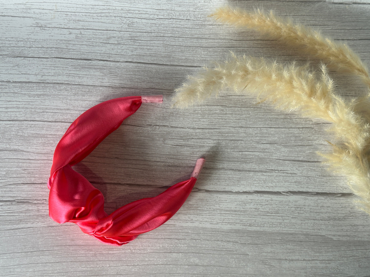 Silk Knotted Headband - Pink