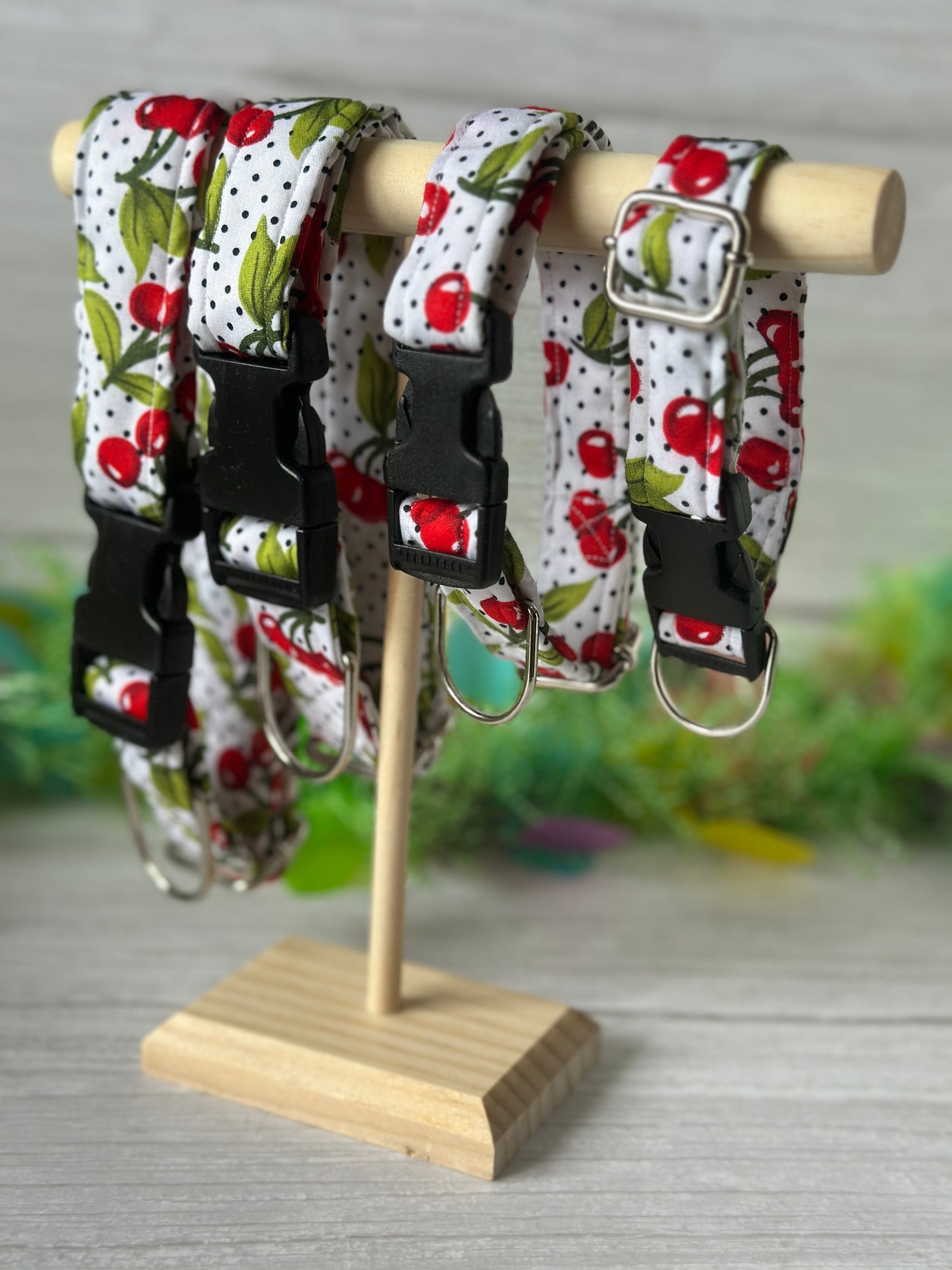 Cotton Pet Adjustable Collar - Cherry Sweet