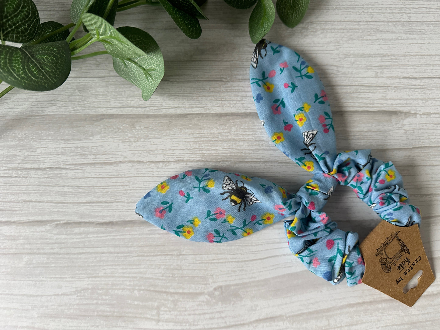 Cotton Scrunchie with tails - Bumble Bee Summer