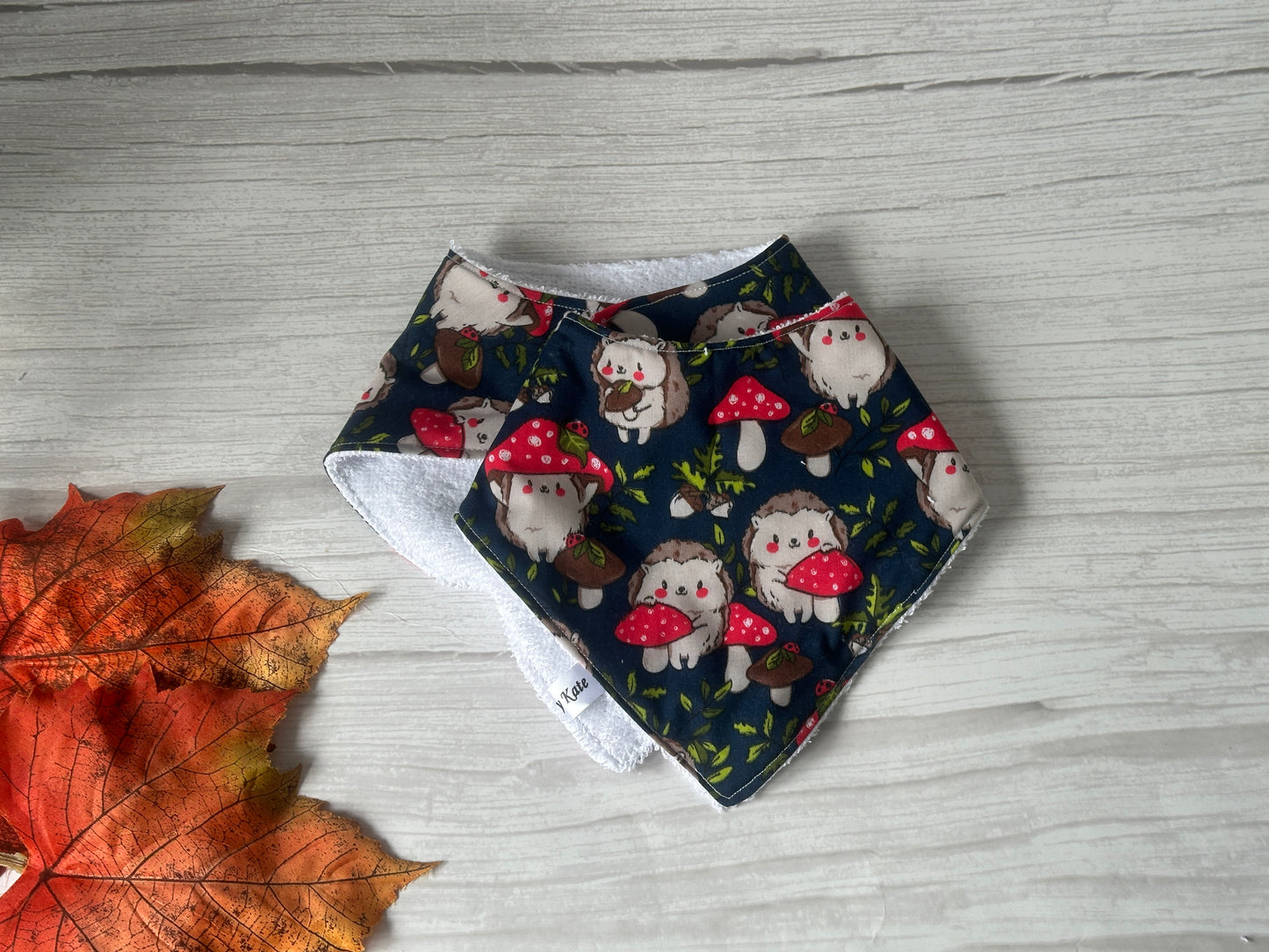 Cotton & Terry Towelling Baby Sets - Mushroom Hedgehogs