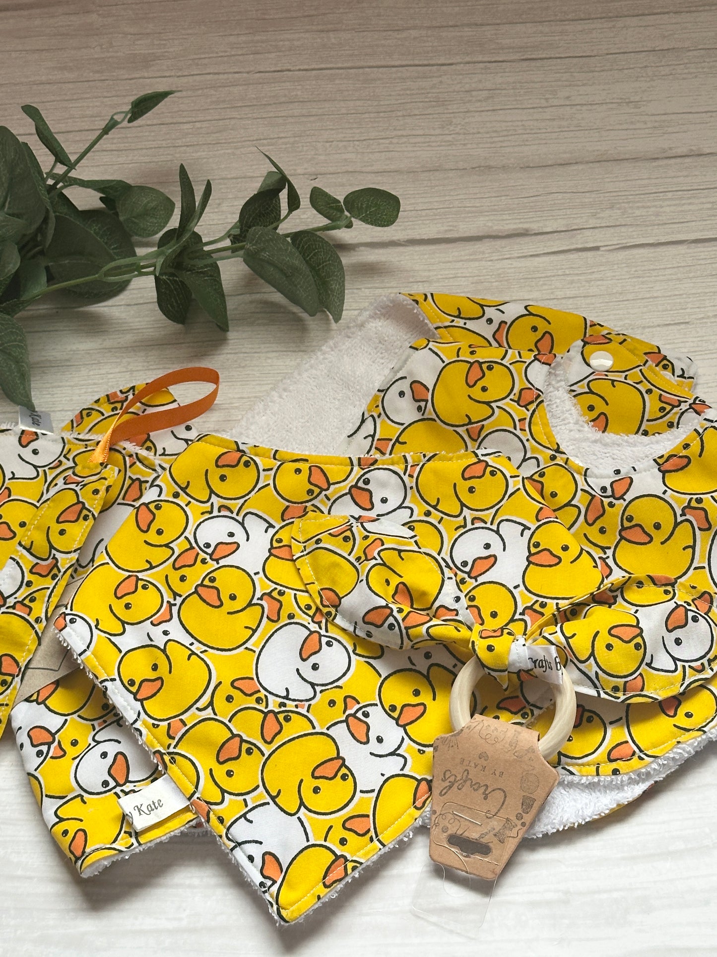 Cotton & Terry Towelling Baby Sets - Rubber Ducks