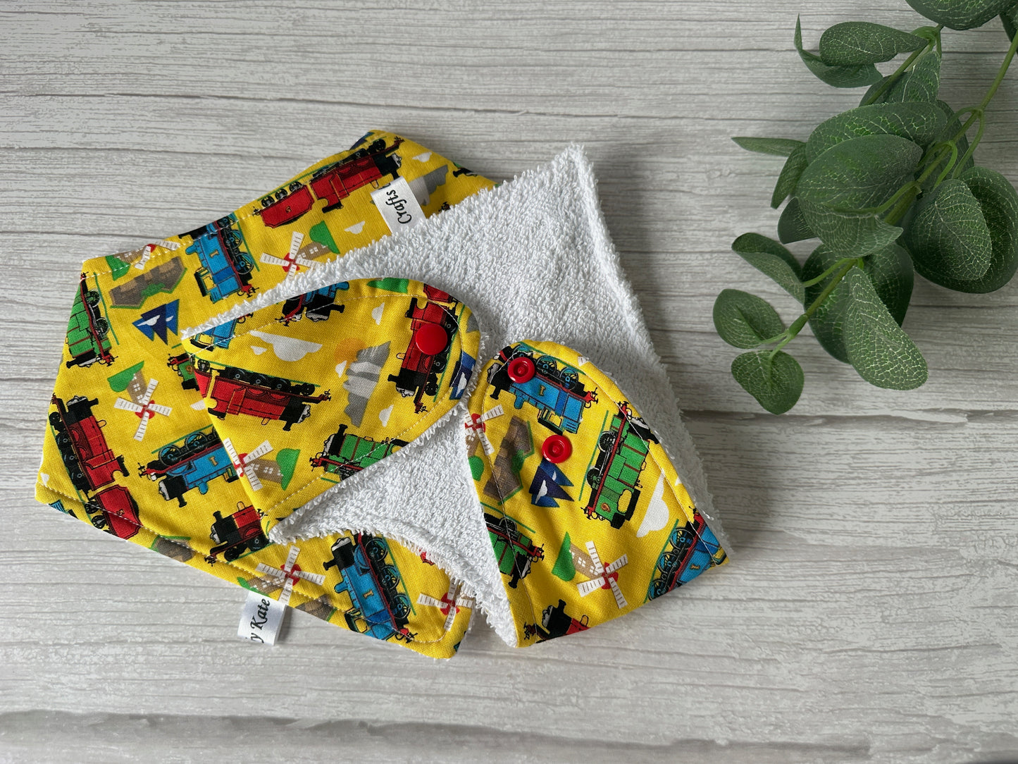 Cotton & Terry Towelling Baby Bandana Bib - Thomas The Tank Engine