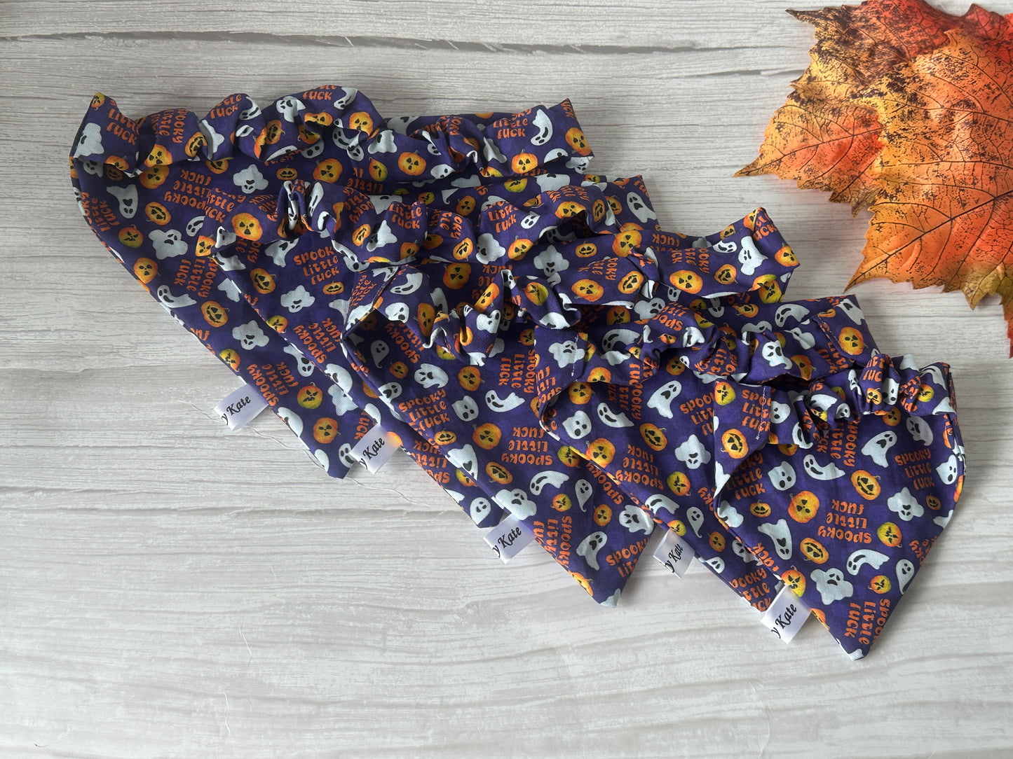 Cotton Pet Scrunchie Bandana - Spooky Little F***er