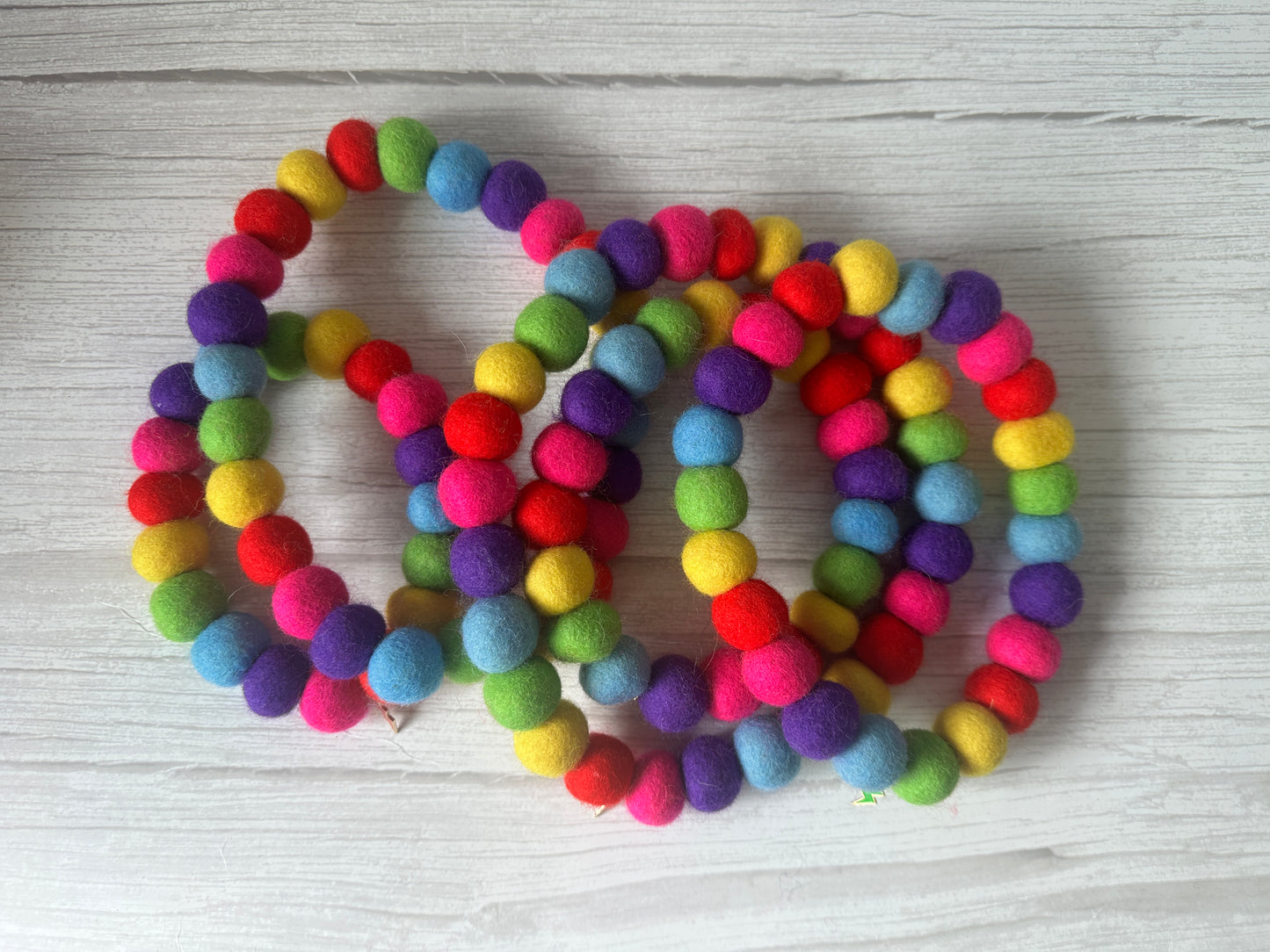 PomPom Pet Collar - Rainbow lightning