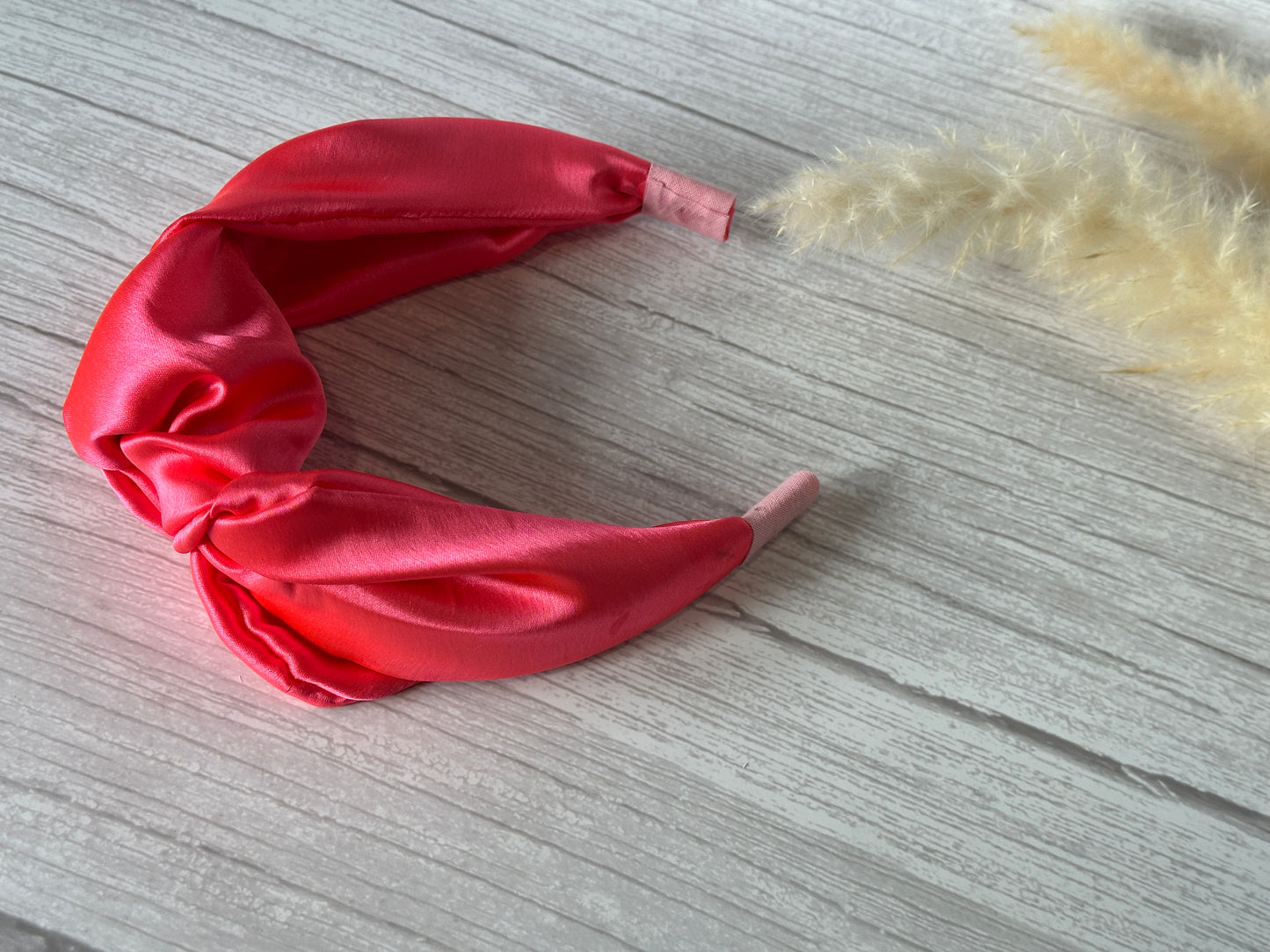 Silk Knotted Headband - Pink