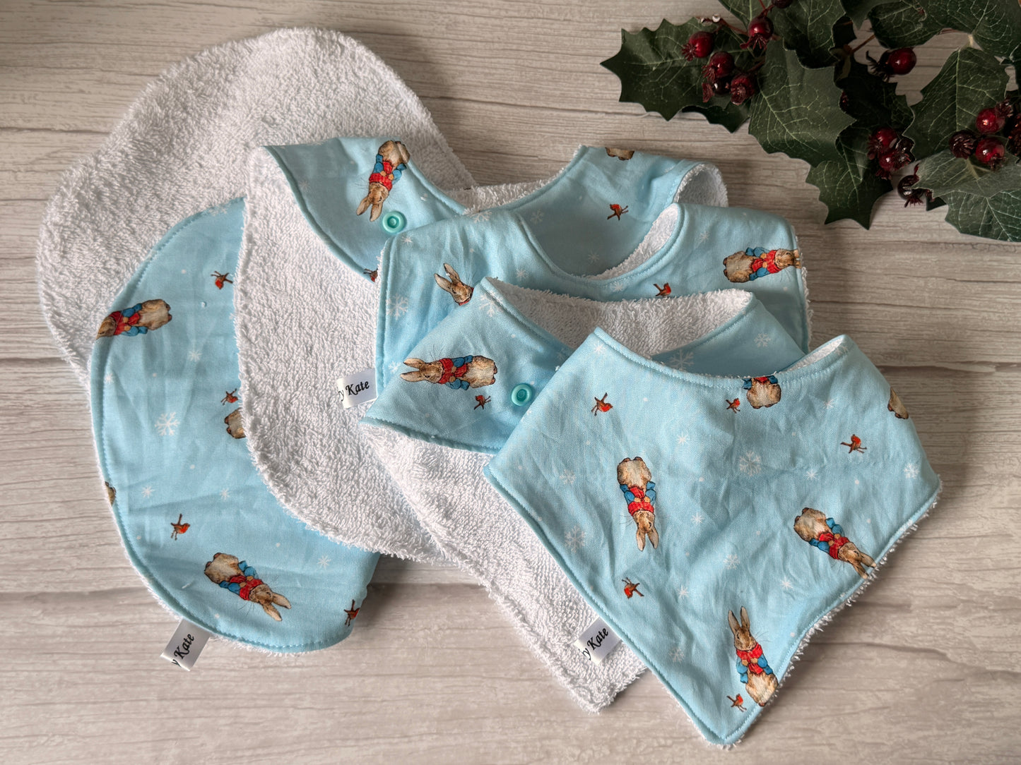 Cotton & Terry Towelling Baby Sets - Festive Peter