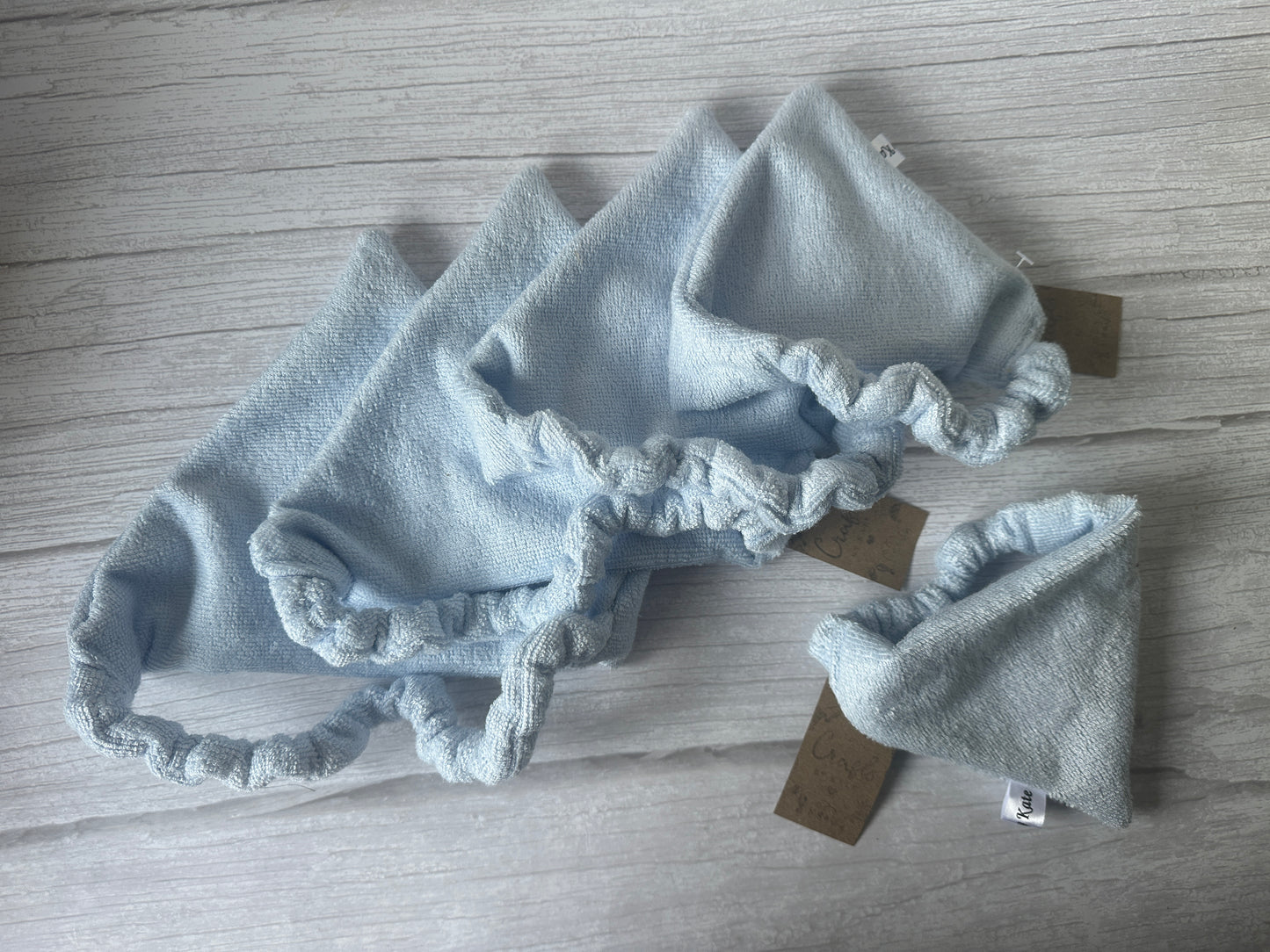 Terry Toweling Cotton Cooling Pet Scrunchie Bandana - Sky Blue