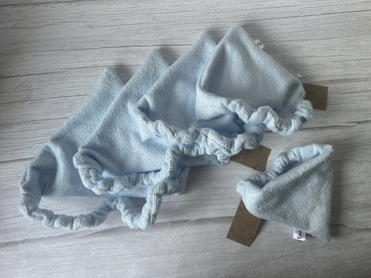 Terry Toweling Cotton Cooling Pet Scrunchie Bandana - Sky Blue