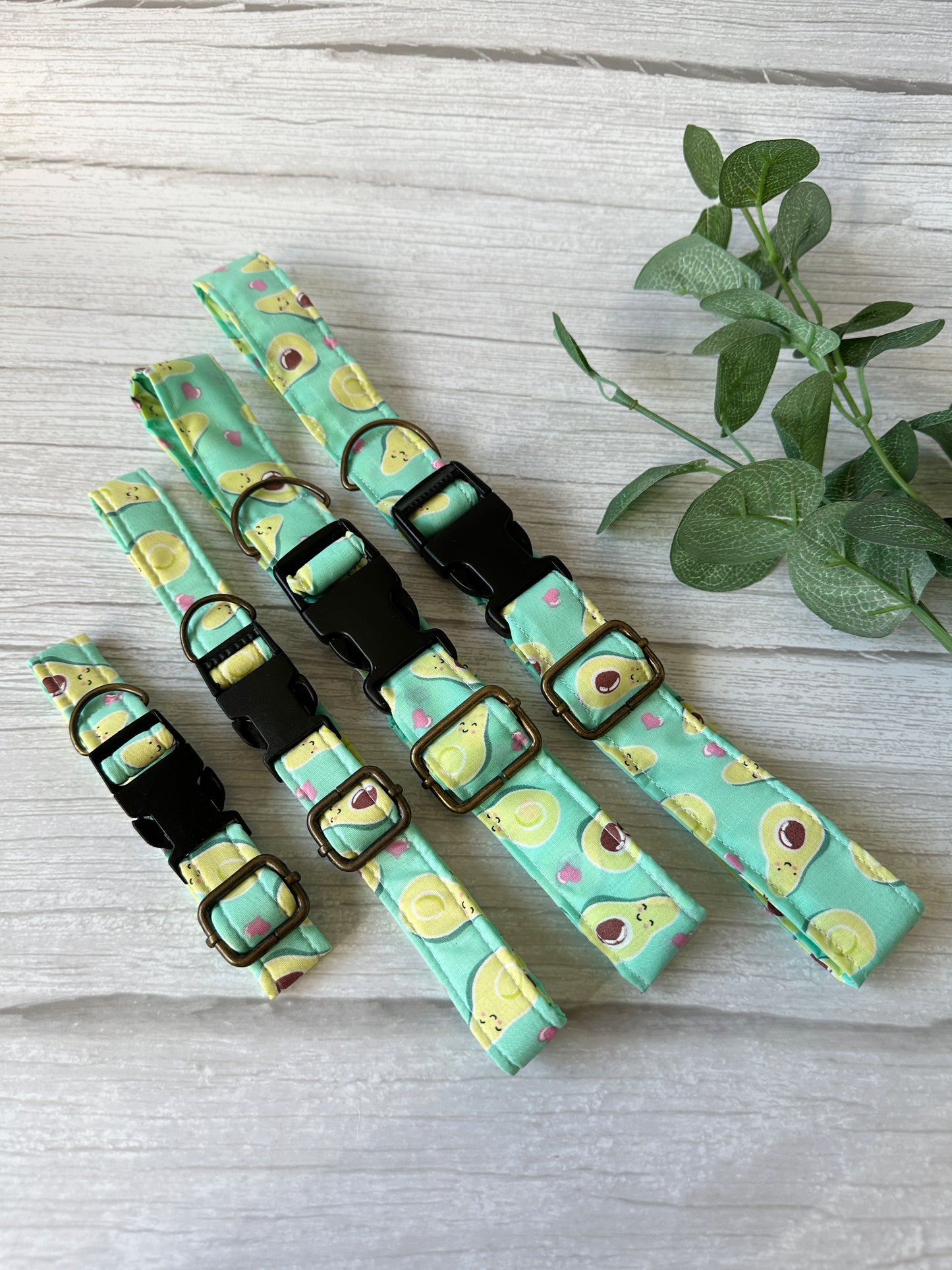 Cotton Pet Adjustable Collar - Avocado Love