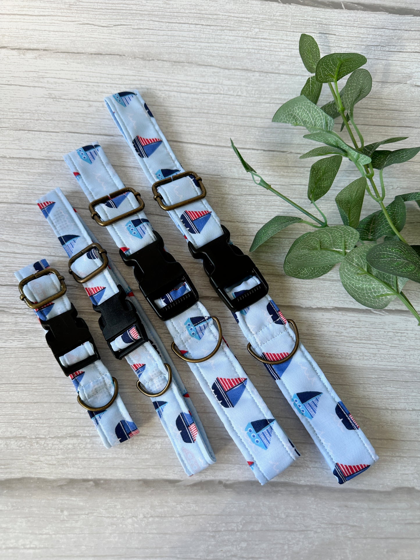 Cotton Pet Adjustable Collar - Seaside Dreams