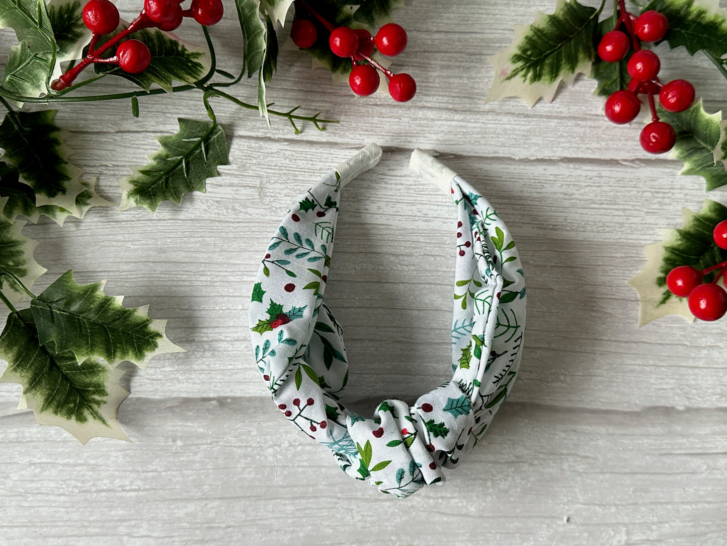 Cotton Knotted Headband - Holly & Ivy
