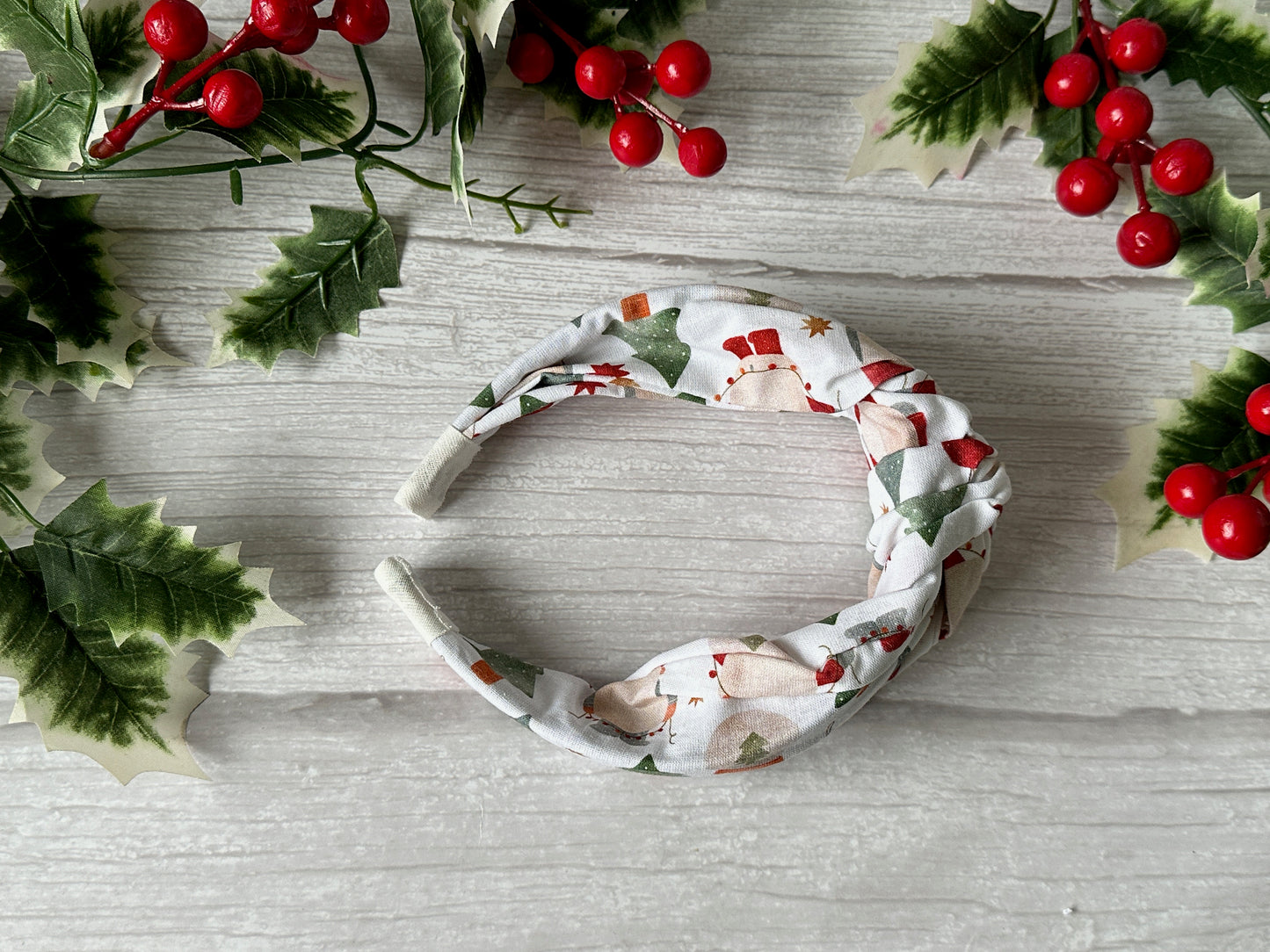 Cotton Knotted Headband - Christmas Gnomes