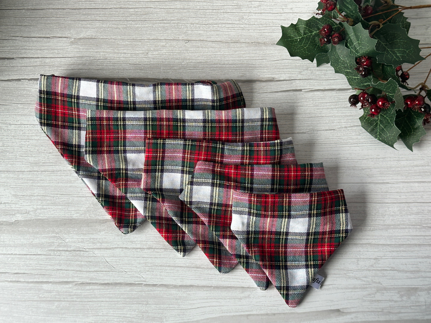 Cotton Pet Scrunchie Bandana - Tartan