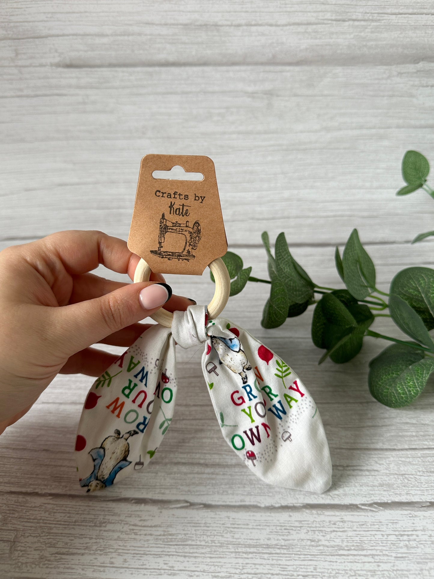 Cotton & Bamboo Baby Teething Rattle - Peter Rabbit's Garden