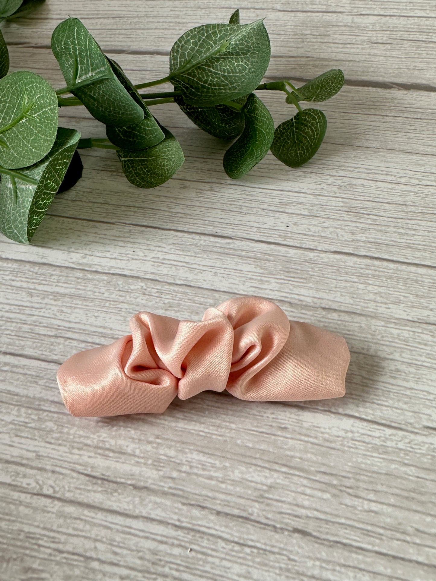 Satin Scrunchie Style French Barrette - Bridal Collection