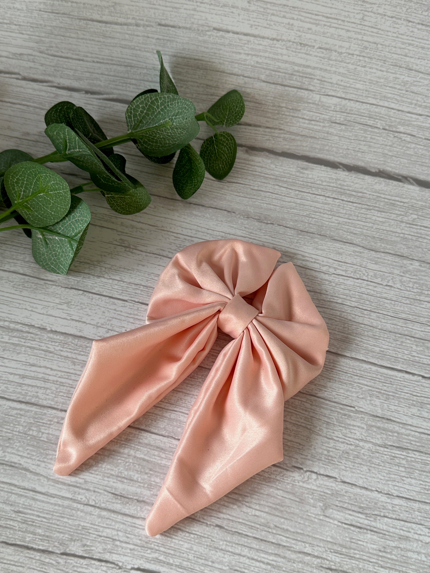 Satin Sailor Bow with hair band - Bridal Collection