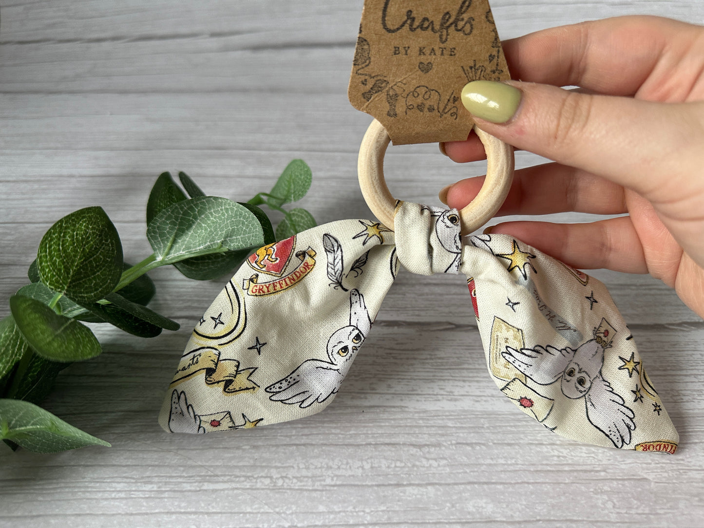Cotton & Bamboo Baby Teething Rattle - Harry Potter's Hedwig