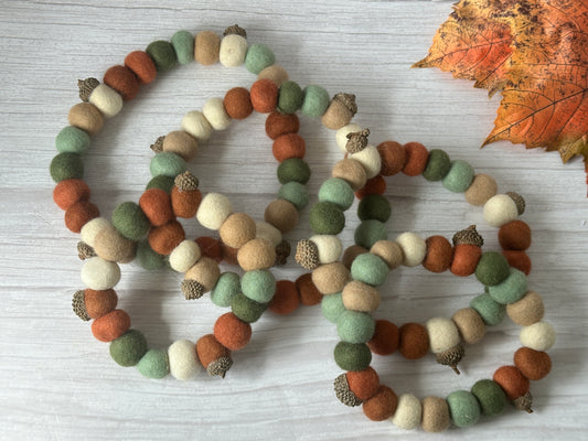 PomPom Pet Collar - Acorns