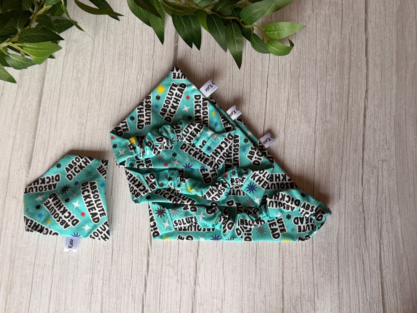 Cotton Pet Scrunchie Bandana - Absolute Dickhead