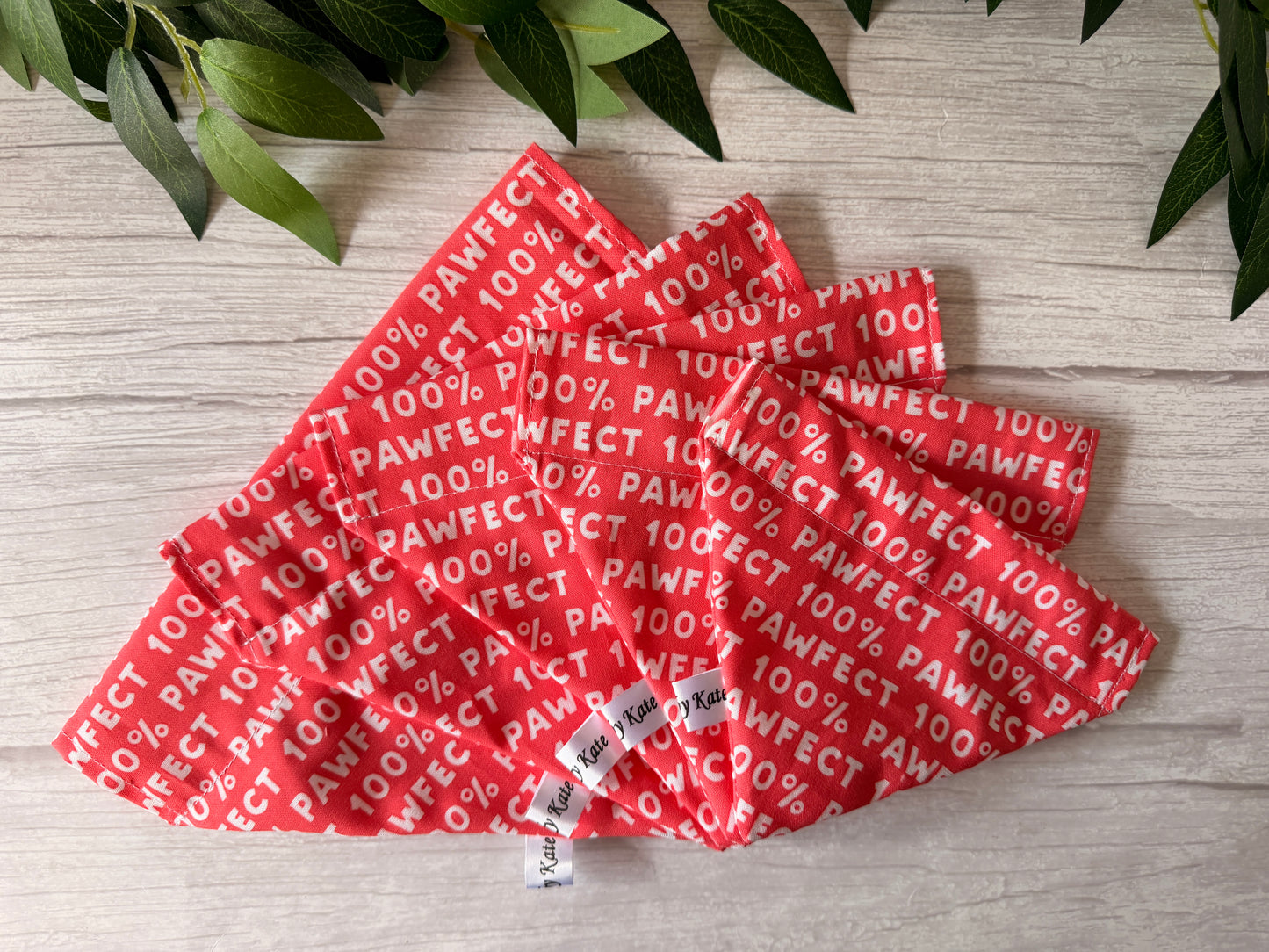 Cotton Pet Bandana with collar attachment - 100% Pawfect