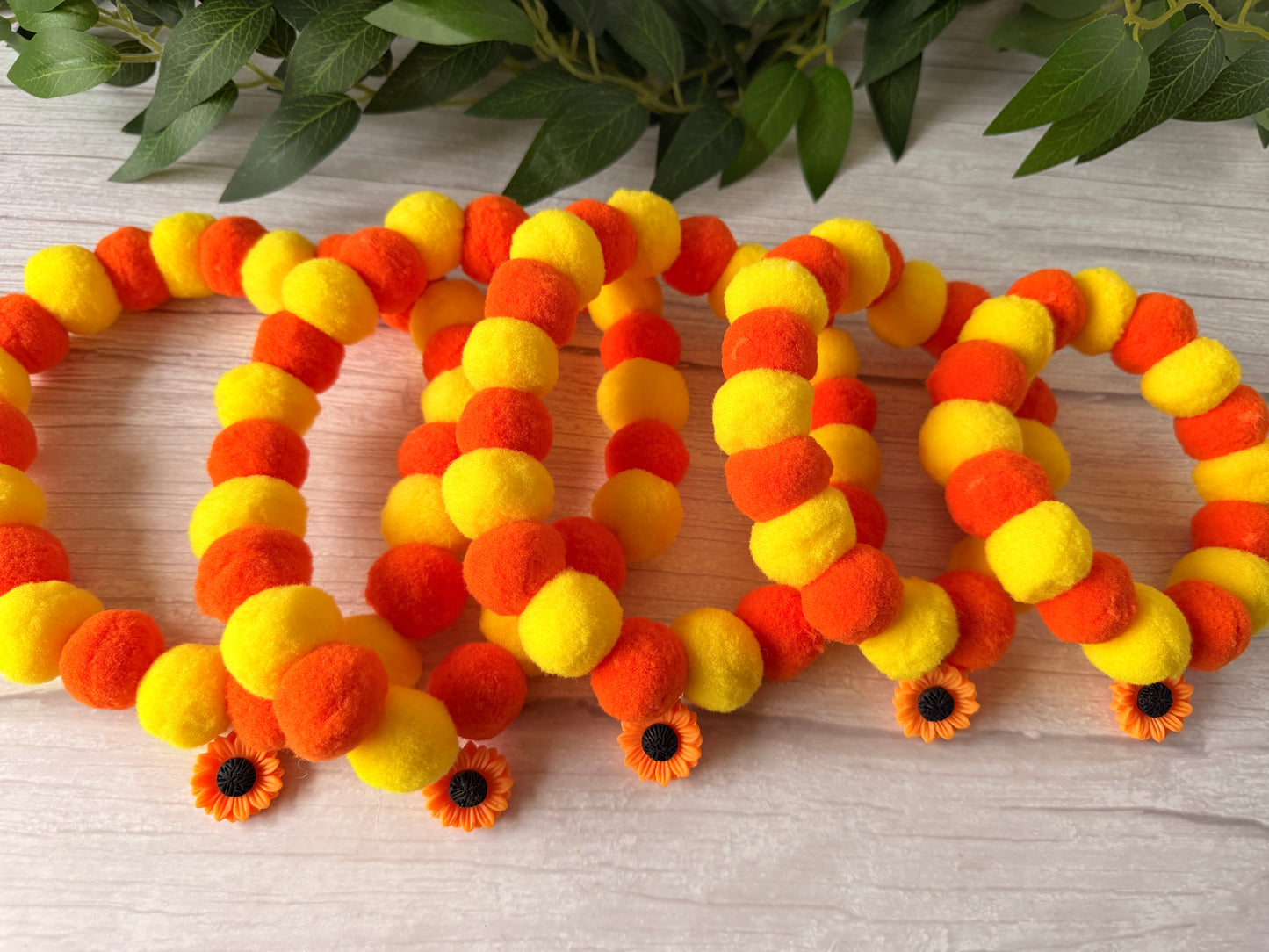 PomPom Pet Collar - Sunflower Vibes