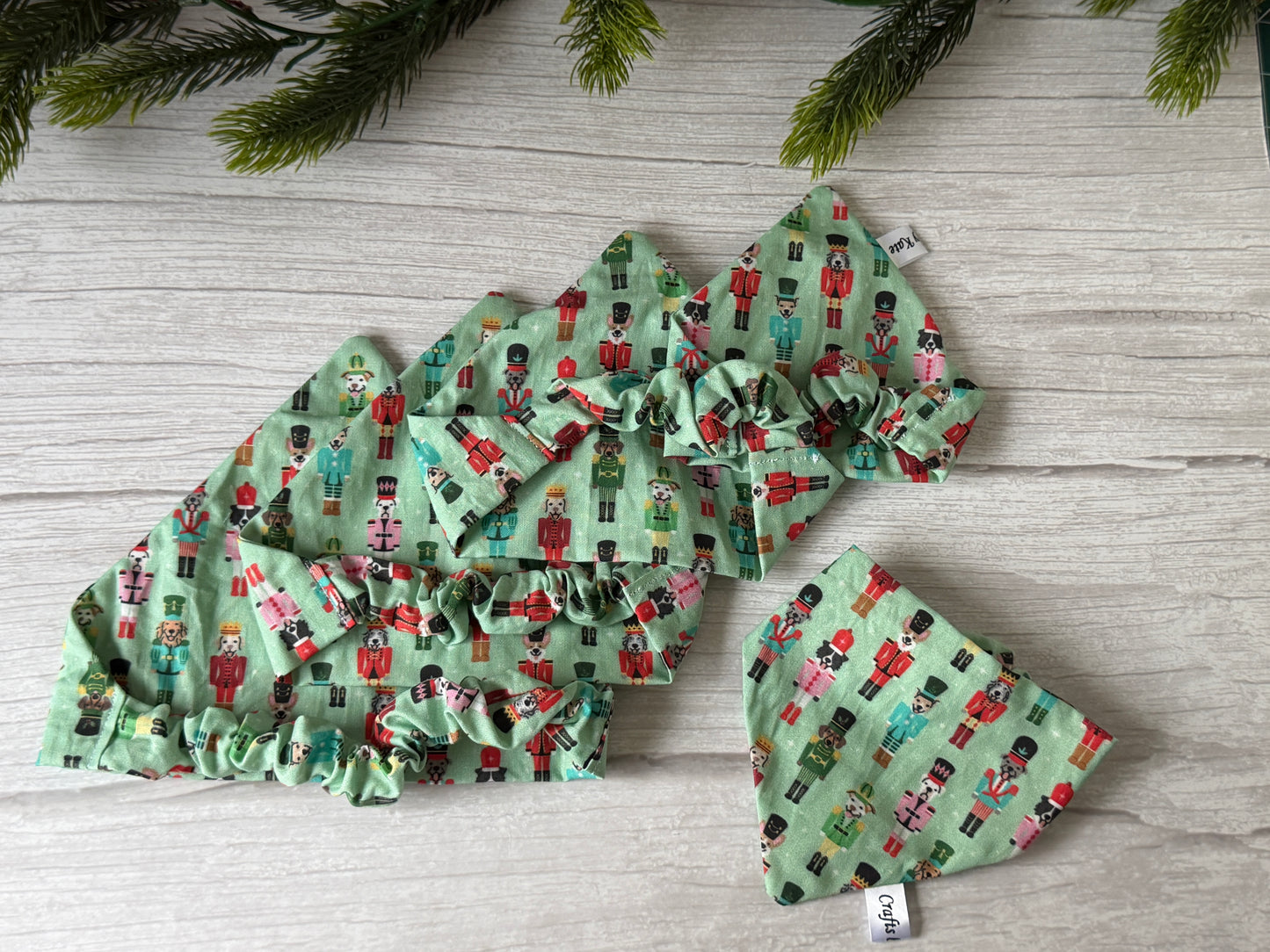 Cotton Pet Scrunchie Bandana - Dog Nutcrackers