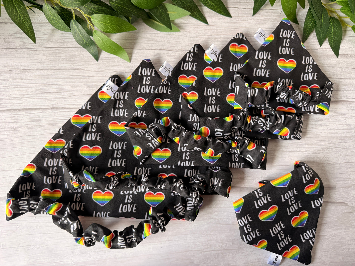 Cotton Pet Scrunchie Bandana - Pride love