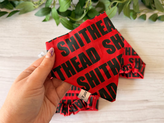 Cotton Pet Scrunchie Bandana - Shithead