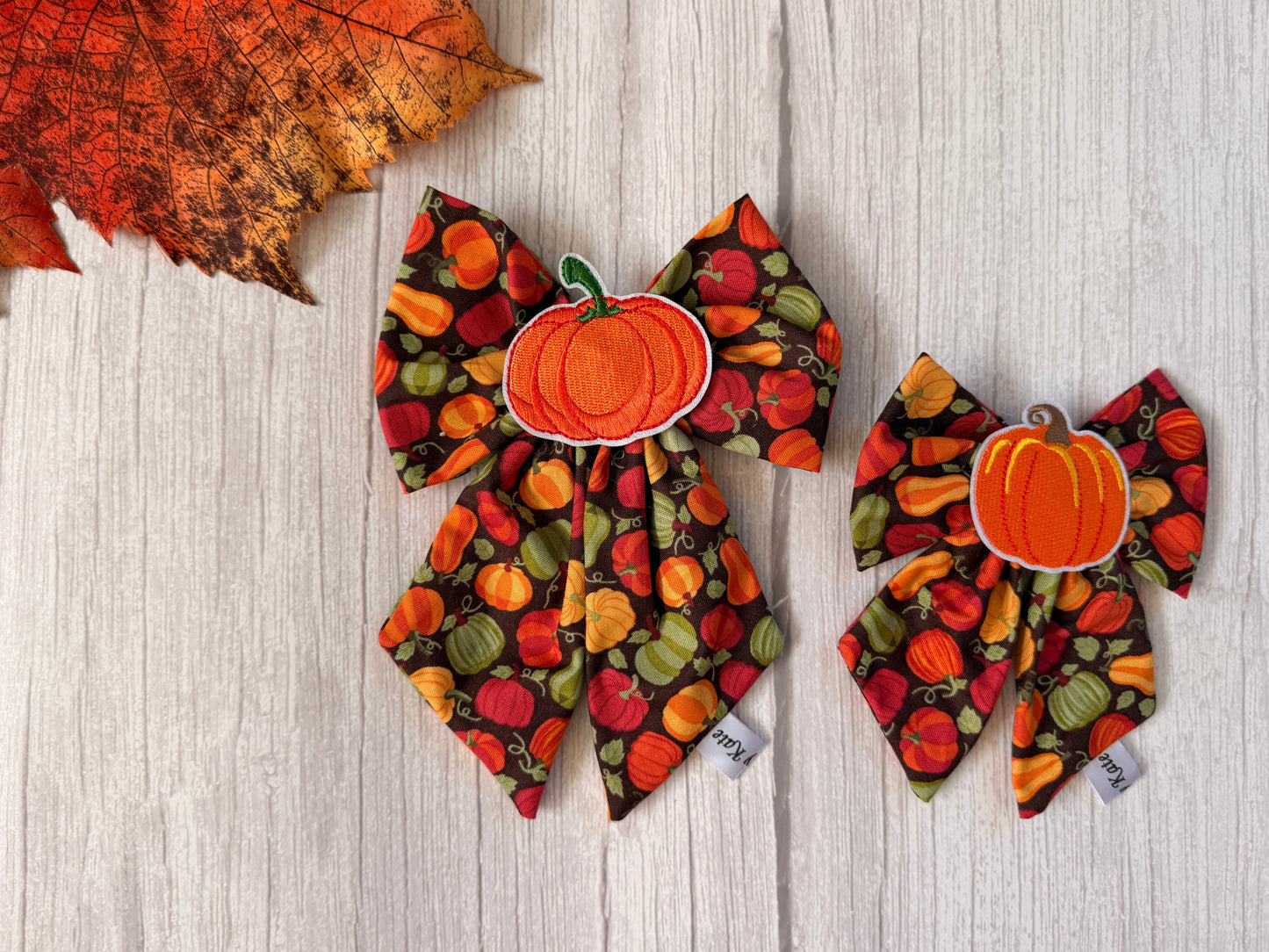 Pet Sailor Bows - Pumpkin lovers