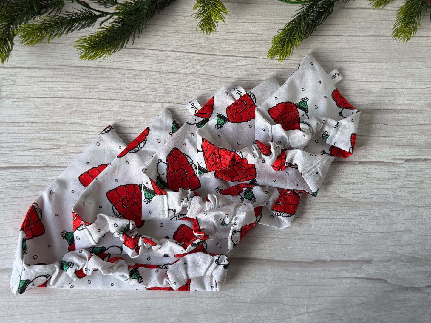 Cotton Pet Scrunchie Bandana - Snoopy in a puffer jacket