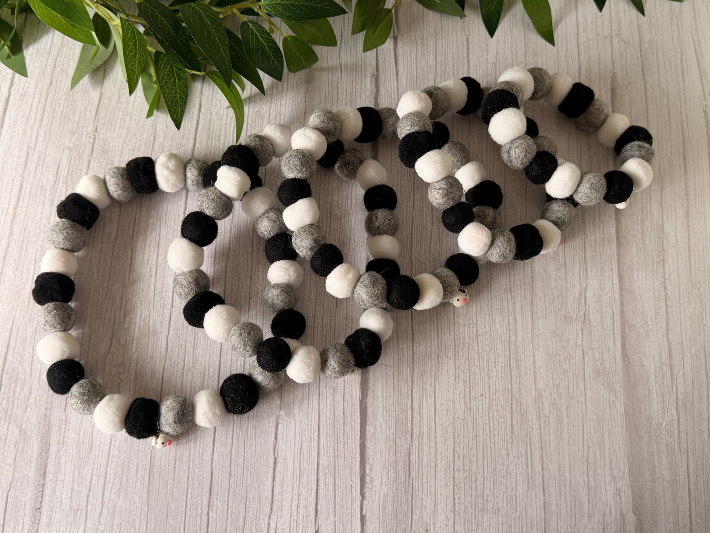 PomPom Pet Collar - Cow mad