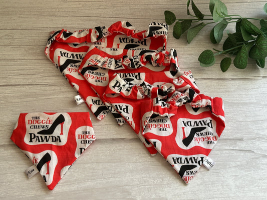Cotton Pet Scrunchie Bandana - The Doggie chews Pawda