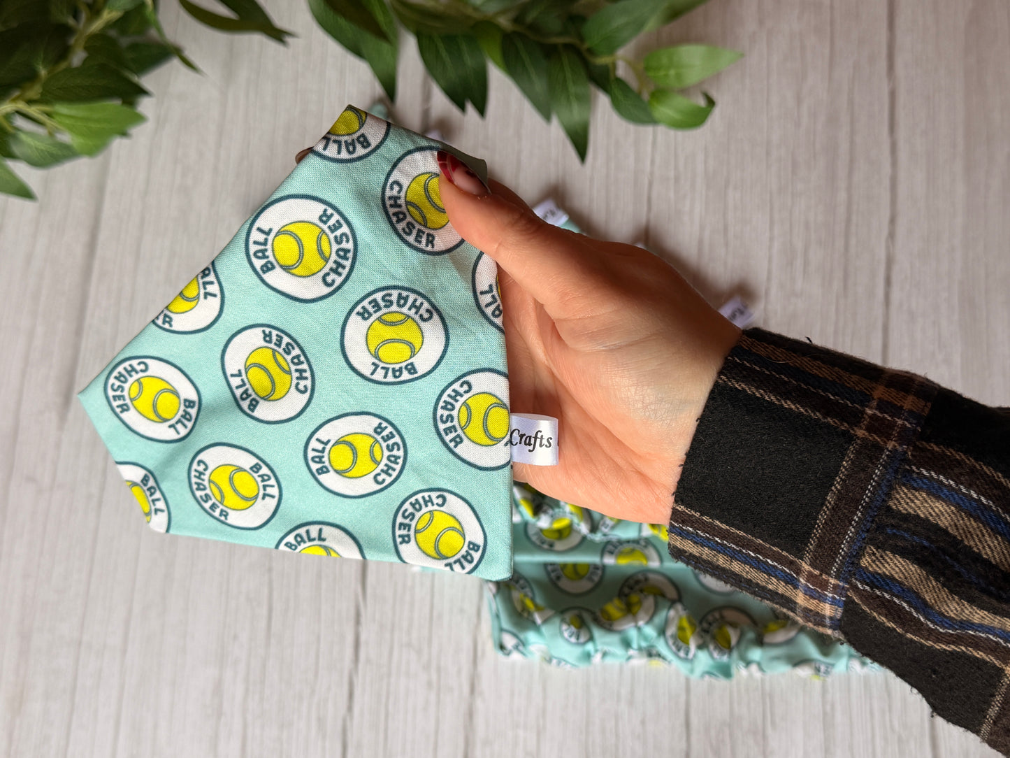 Cotton Pet Scrunchie Bandana - Ball Chaser