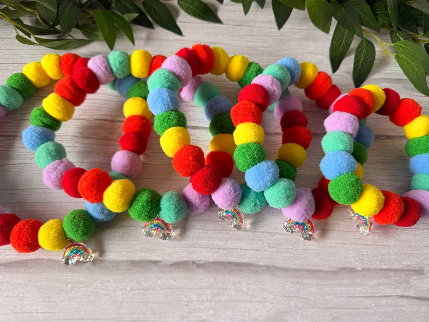 PomPom Pet Collar - Rainbow Pride