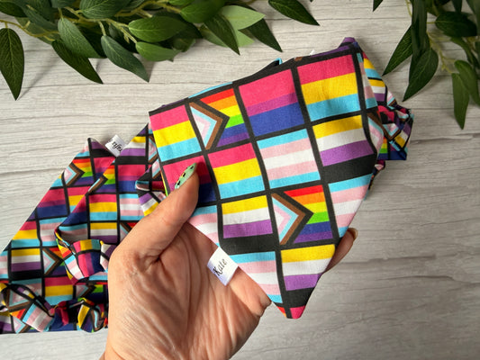 Cotton Pet Scrunchie Bandana - Pride Flags