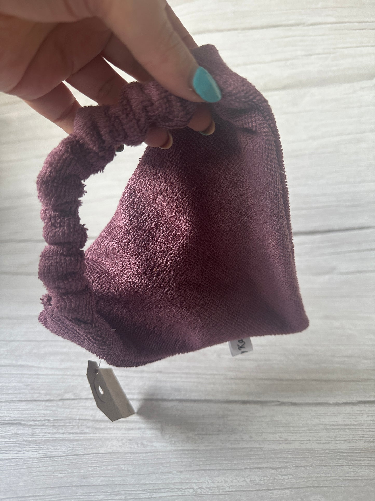 Terry Toweling Cotton Cooling Pet Scrunchie Bandana - Plum Purple
